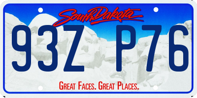 SD license plate 93ZP76
