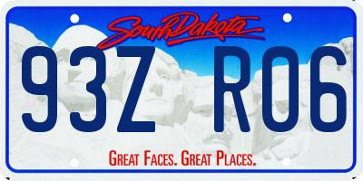 SD license plate 93ZR06