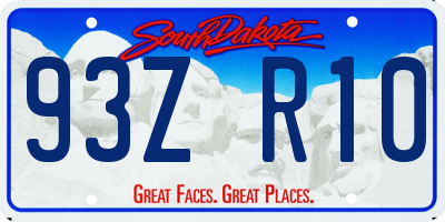 SD license plate 93ZR10