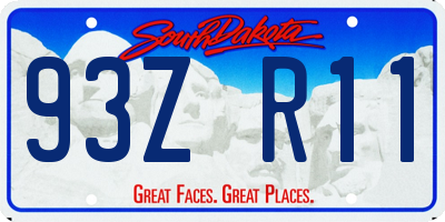 SD license plate 93ZR11