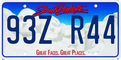 SD license plate 93ZR44
