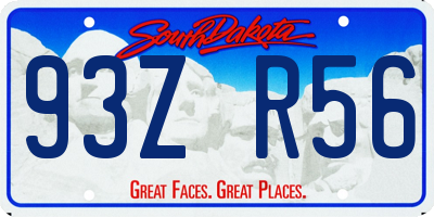 SD license plate 93ZR56