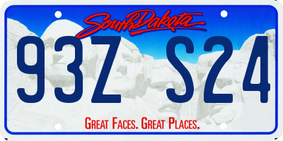 SD license plate 93ZS24