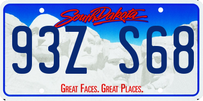SD license plate 93ZS68