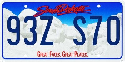SD license plate 93ZS70