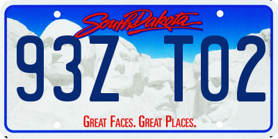 SD license plate 93ZT02