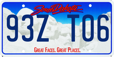 SD license plate 93ZT06