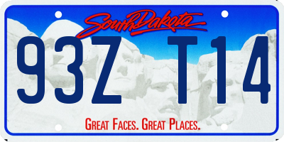 SD license plate 93ZT14