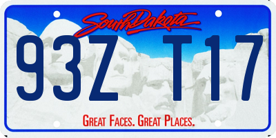 SD license plate 93ZT17