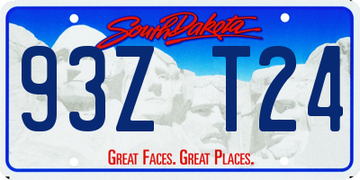 SD license plate 93ZT24