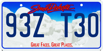 SD license plate 93ZT30