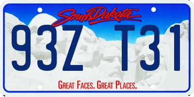 SD license plate 93ZT31