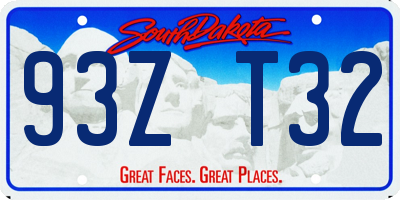 SD license plate 93ZT32