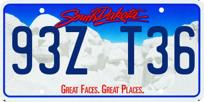 SD license plate 93ZT36