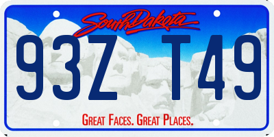 SD license plate 93ZT49