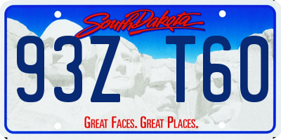 SD license plate 93ZT60