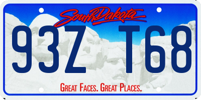 SD license plate 93ZT68