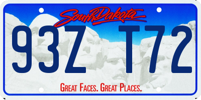 SD license plate 93ZT72
