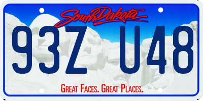 SD license plate 93ZU48