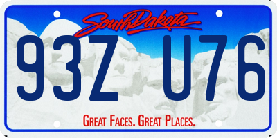 SD license plate 93ZU76