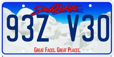 SD license plate 93ZV30