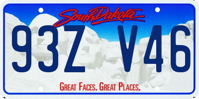 SD license plate 93ZV46