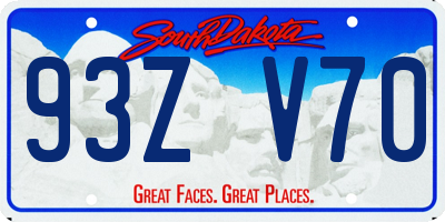 SD license plate 93ZV70