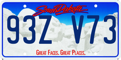 SD license plate 93ZV73