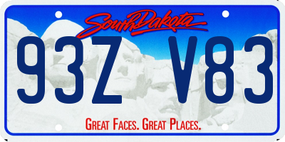SD license plate 93ZV83