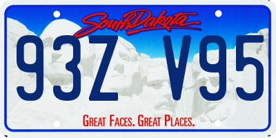 SD license plate 93ZV95