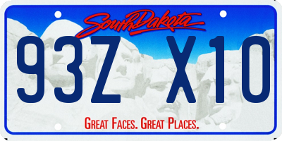 SD license plate 93ZX10