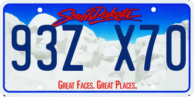 SD license plate 93ZX70