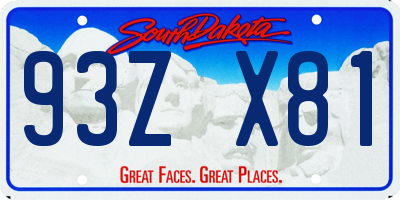 SD license plate 93ZX81