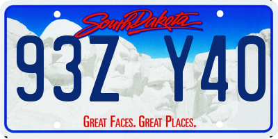 SD license plate 93ZY40