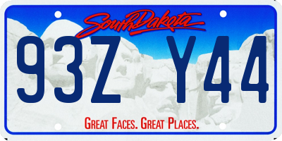 SD license plate 93ZY44