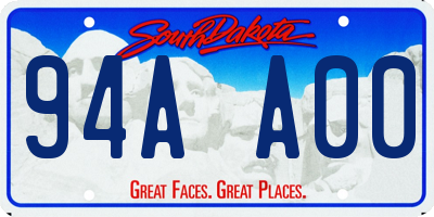 SD license plate 94AA00