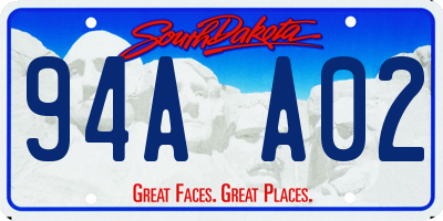 SD license plate 94AA02
