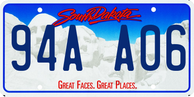 SD license plate 94AA06