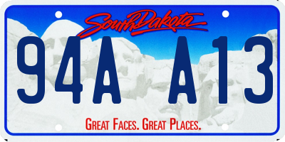 SD license plate 94AA13