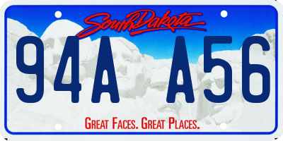 SD license plate 94AA56