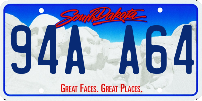SD license plate 94AA64