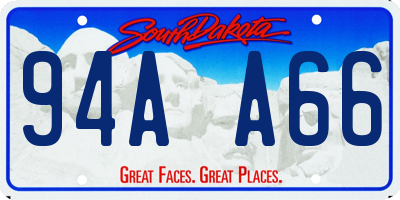 SD license plate 94AA66