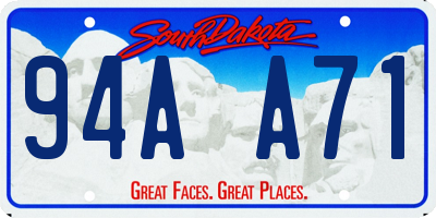 SD license plate 94AA71