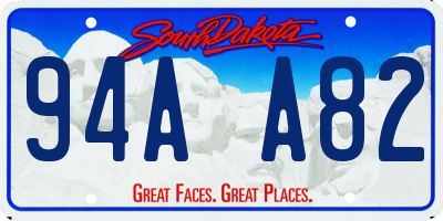 SD license plate 94AA82