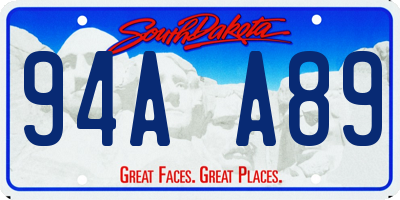 SD license plate 94AA89