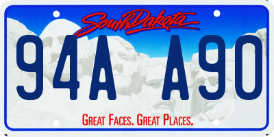 SD license plate 94AA90
