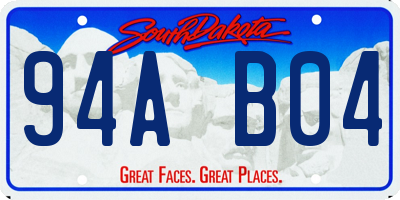SD license plate 94AB04