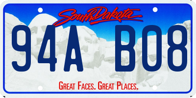 SD license plate 94AB08