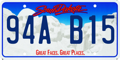 SD license plate 94AB15