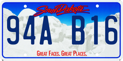 SD license plate 94AB16